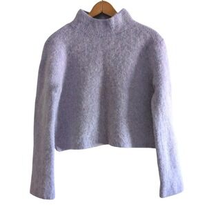 Los Angles Atelier & Other Stories Lavender Mohair Mock Neck Sweater Lilac Med